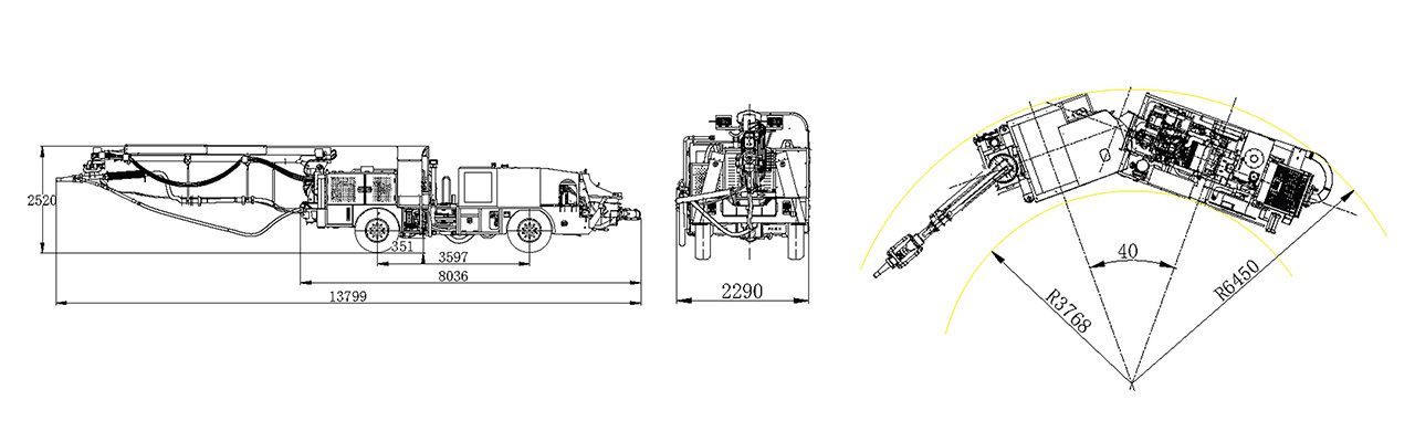 UPS-20J矿用混凝土喷射车(图1)